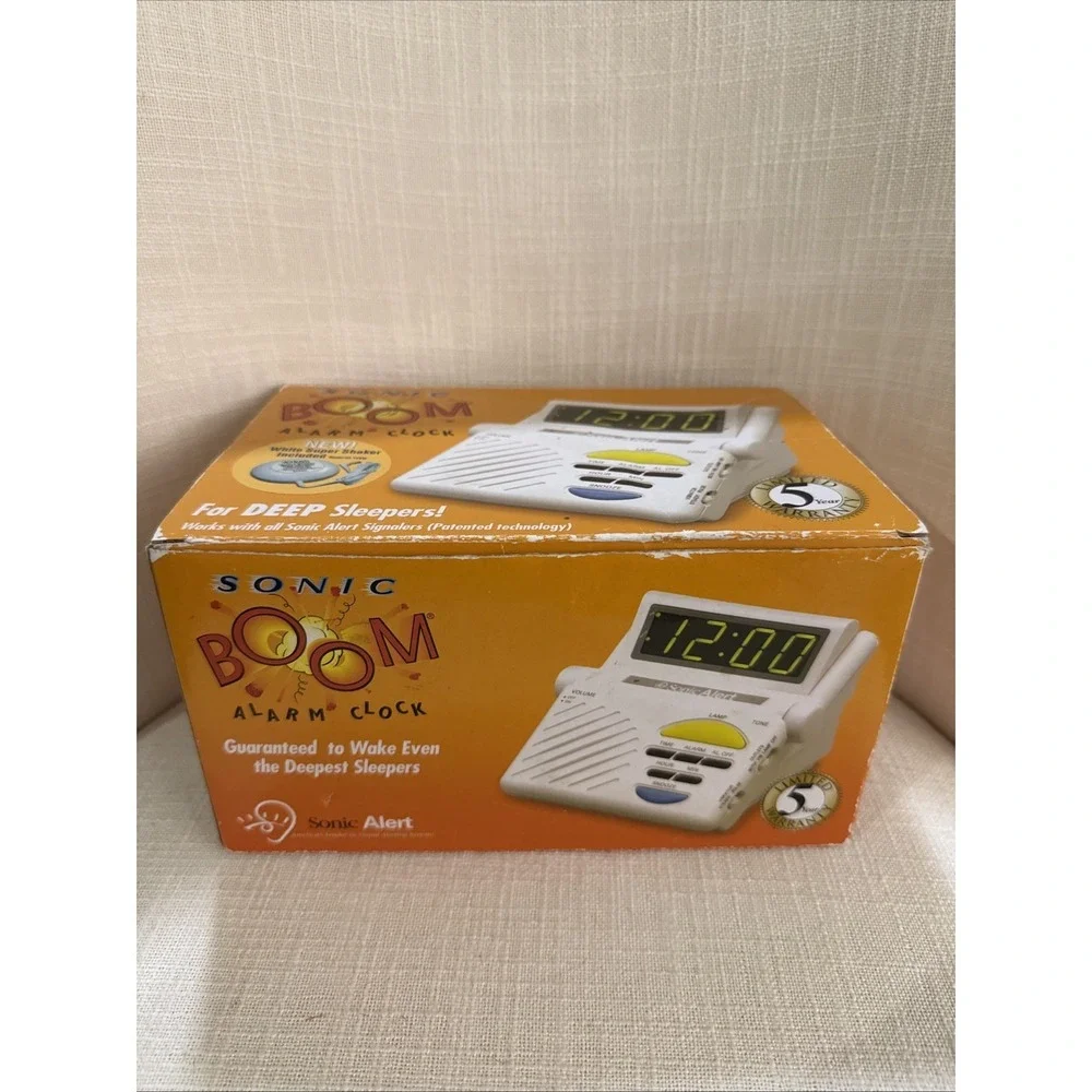 Sonic‎ Alert Sonic Boom SB1000 Vibrating Alarm Clock. Super Shaker New in Box